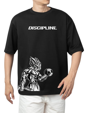 Discipline Gym Anime DTF Printed Unisex T-Shirt – Terry Cotton, Half Sleeve