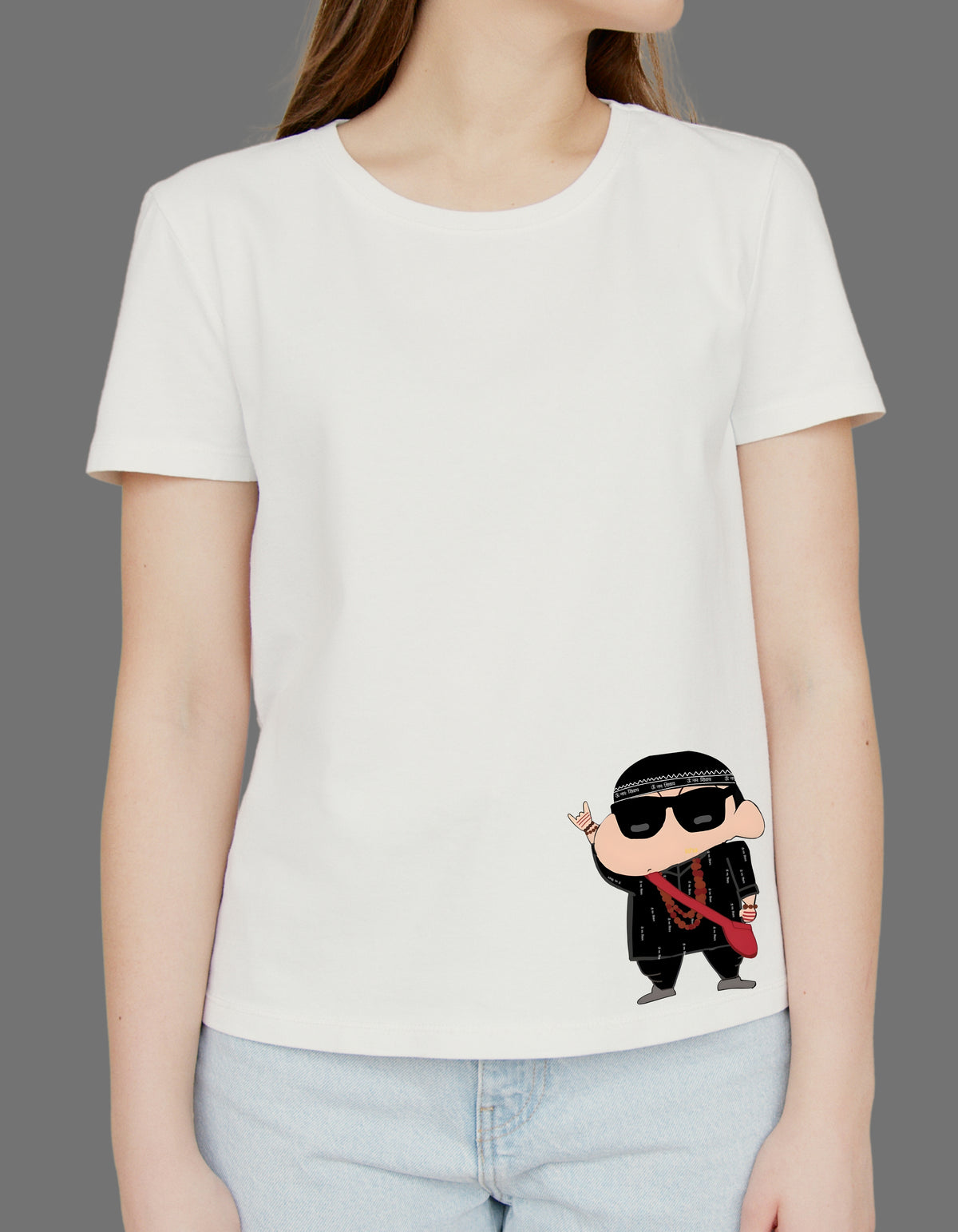 Cool Cartoon Character DTF Printed Unisex T-Shirt – Terry Cotton, Half Sleeve