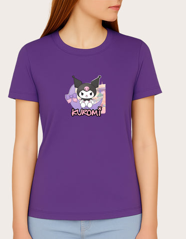 Cute DTF Printed Women’s T-Shirt – Terry Cotton, Regular Fit