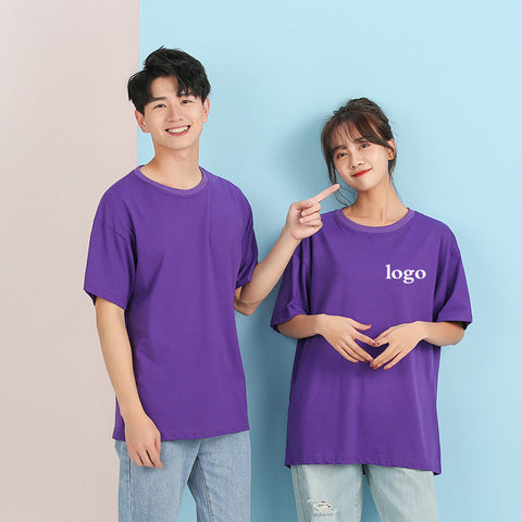 Round Neck Blank Cotton T-shirt Custom Advertising Shirt