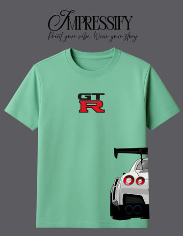 GTR Car DTF Printed Men’s T-Shirt – Terry Cotton, Regular Fit