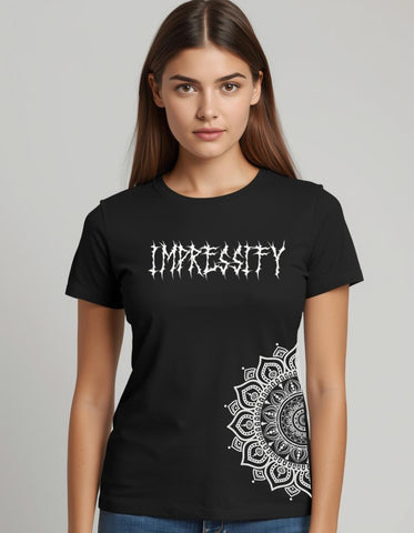 Impressify Mandala DTF Printed Unisex T-Shirt – Terry Cotton, Half Sleeve