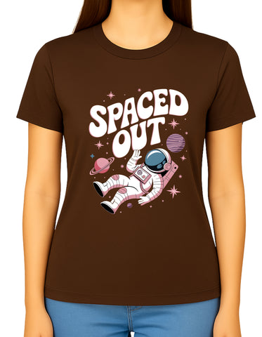 Spaced Out Astronaut DTF Printed Unisex T-Shirt – Terry Cotton, Regular Fit