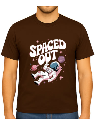 Spaced Out Astronaut DTF Printed Unisex T-Shirt – Terry Cotton, Regular Fit