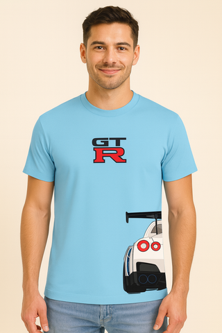 GTR Car DTF Printed Men’s T-Shirt – Terry Cotton, Regular Fit